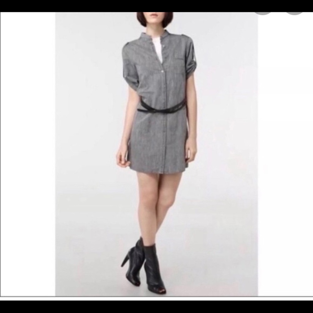 Vince. Chambray denim Womens shirt dress